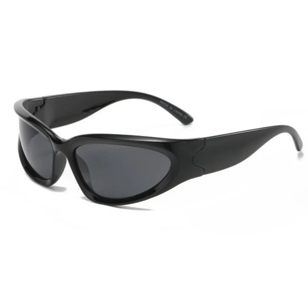 Men Classic 90s Trendy Hip Hop Wrap Streetwear Sunglasses Black‎ Street Trendy